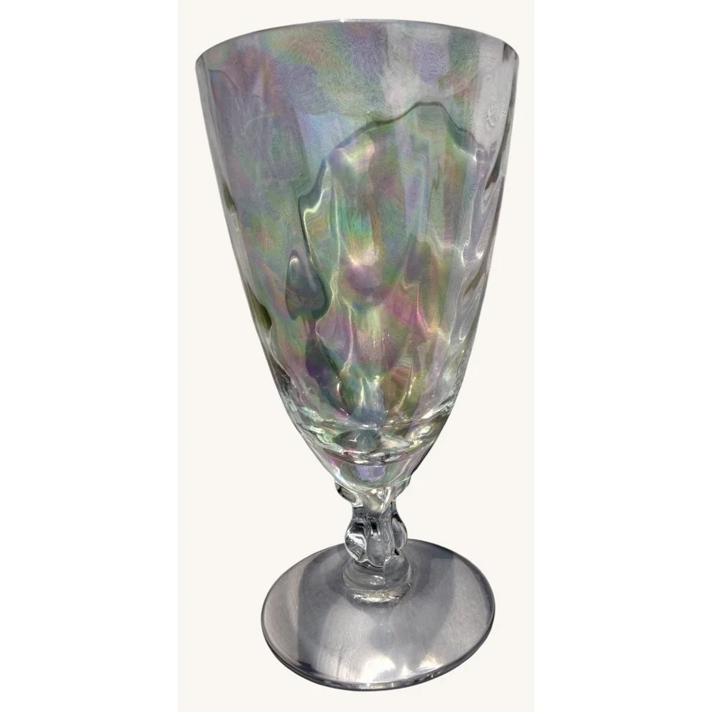Vintage Fostoria Shell Pearl Iridescent Juice Glass 5